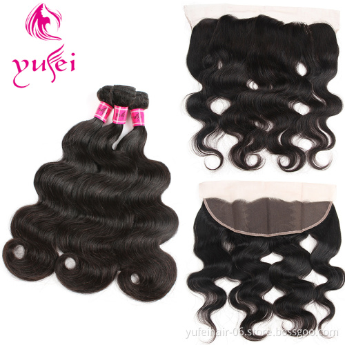 Fast Shipping Virgin Unprocessed Raw Hair Bundle Brazilian Lace Closure Cheap Body Wave